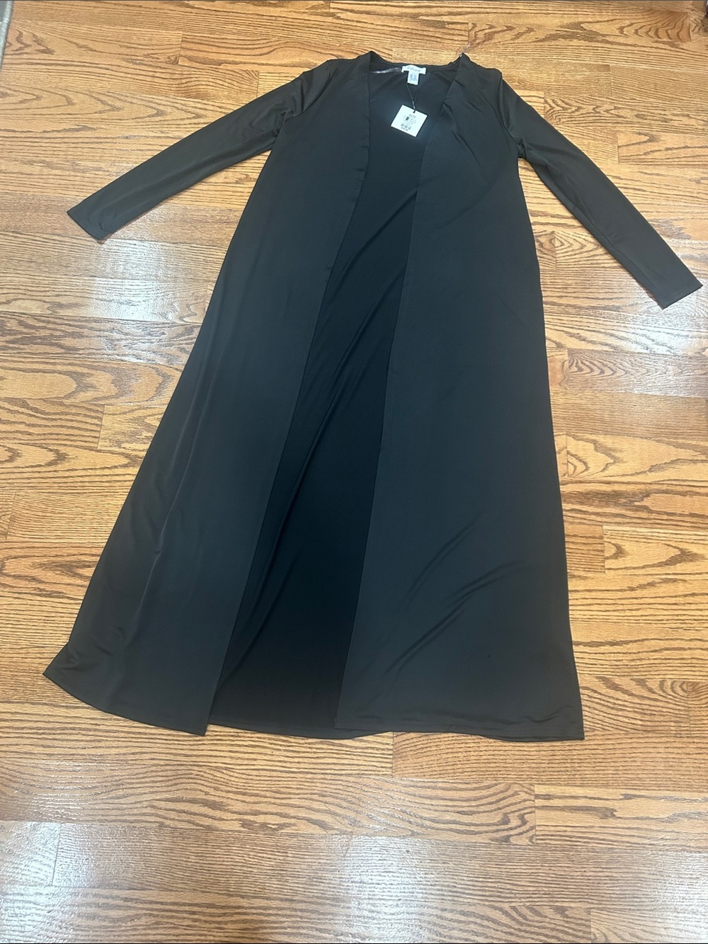 Revamped Black Long Sleeve Maxi Duster